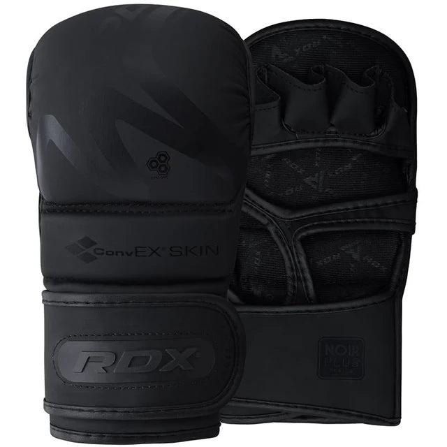 RDX T15 Noir Hybrid Mma Grappling Gloves With Best Knuckle Protection 7oz