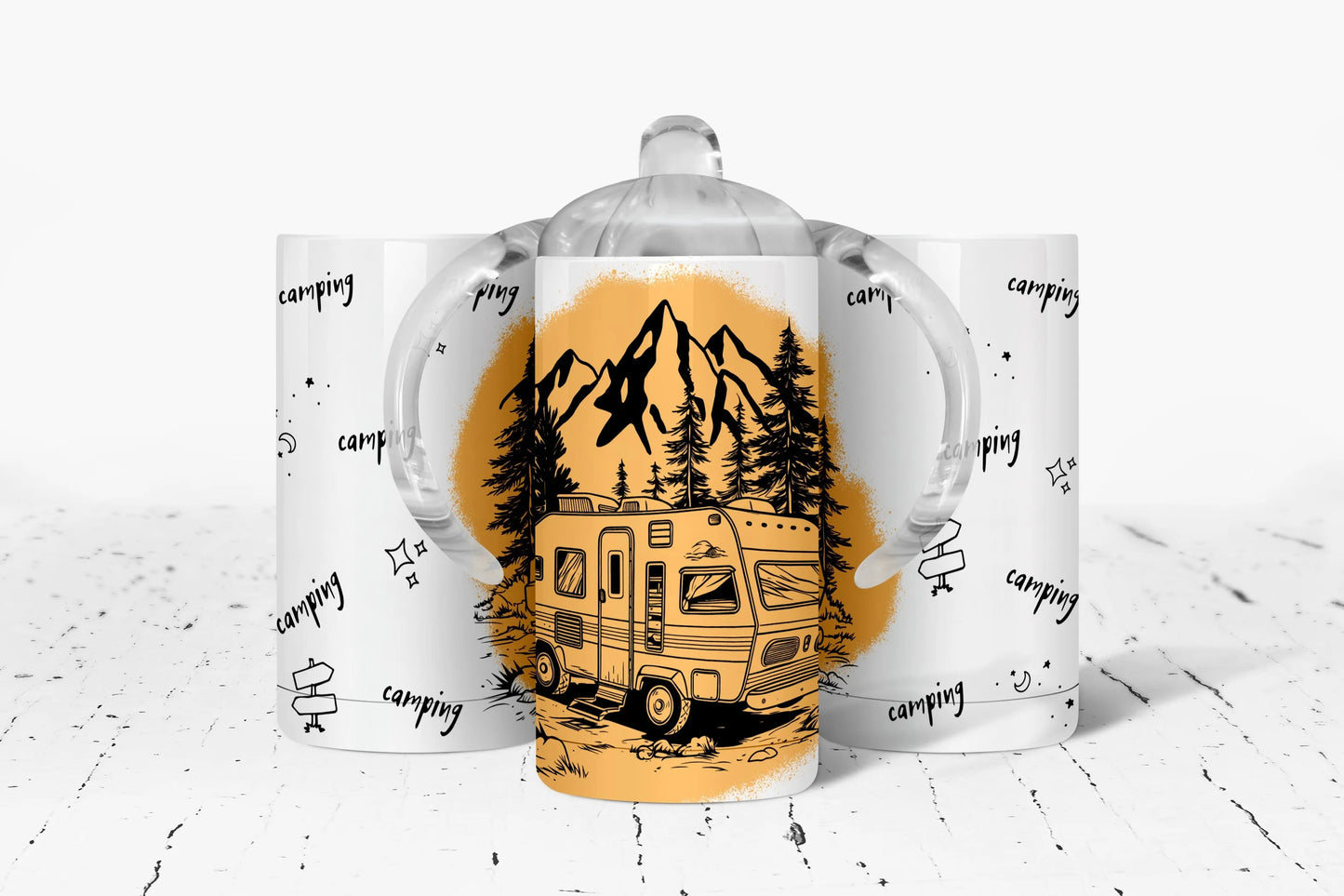 Camping Insulated Kids Dual Lid Sippy Cup Tumbler
