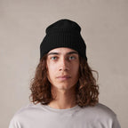 Black Cashmere Wool Beanie