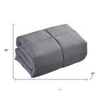 Dark Gray Queen Polyester Thread Count Down Alternative Comforter