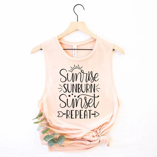 Sunrise Sunburn Sunset Repeat | Vacation Shirt
