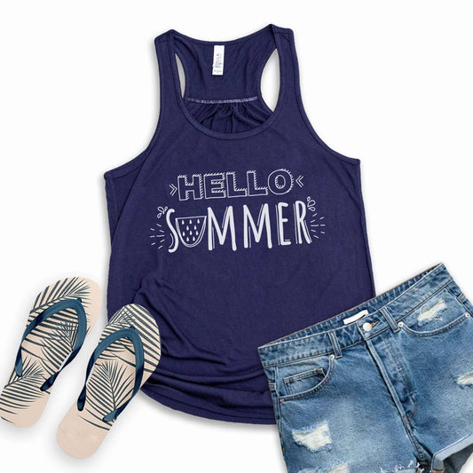 Hello Summer Tank Top for Women