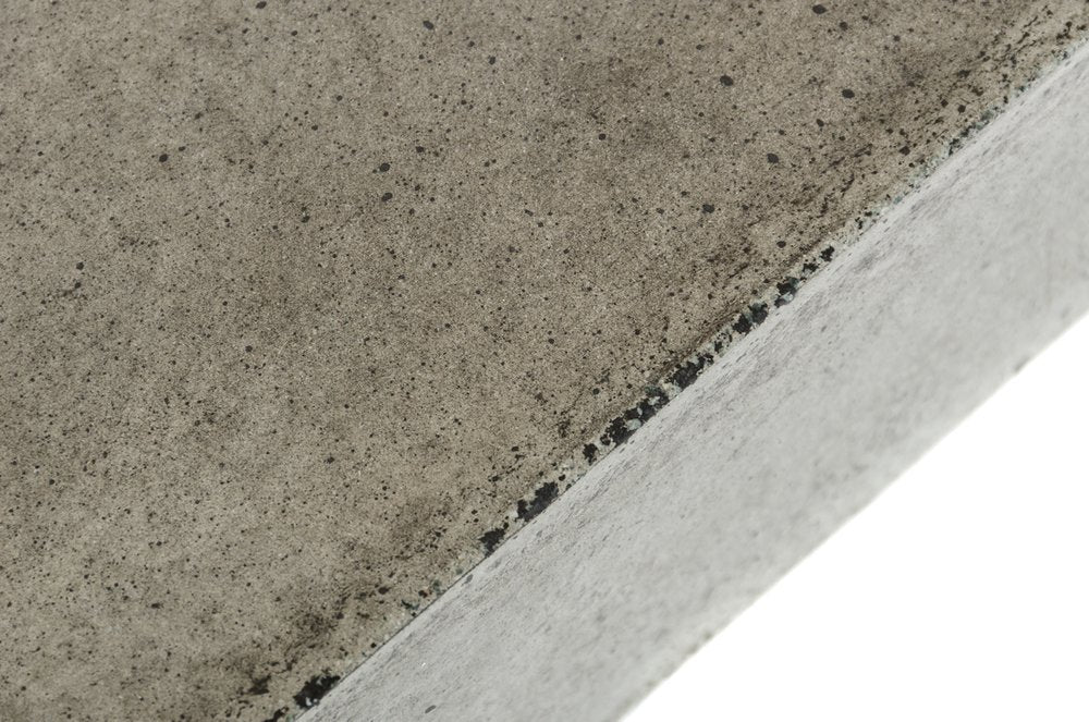 43" Gray and Dark Gray Concrete Square Block Coffee Table