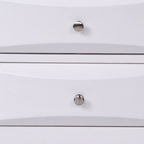 25" Espresso Three Drawers Solid Wood Nightstand