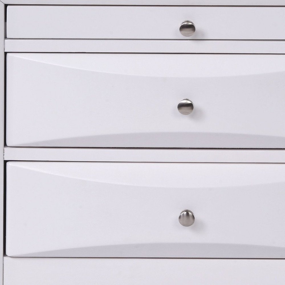 25" Espresso Three Drawers Solid Wood Nightstand