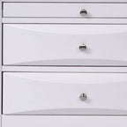 25" Espresso Three Drawers Solid Wood Nightstand