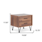 20" White Nightstand With Manufactured Wood Top