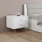 20" White Nightstand With Manufactured Wood Top