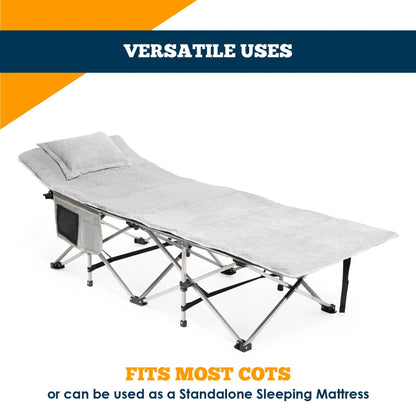 Alpcour Camping Cot Mattress Pad and Pillow