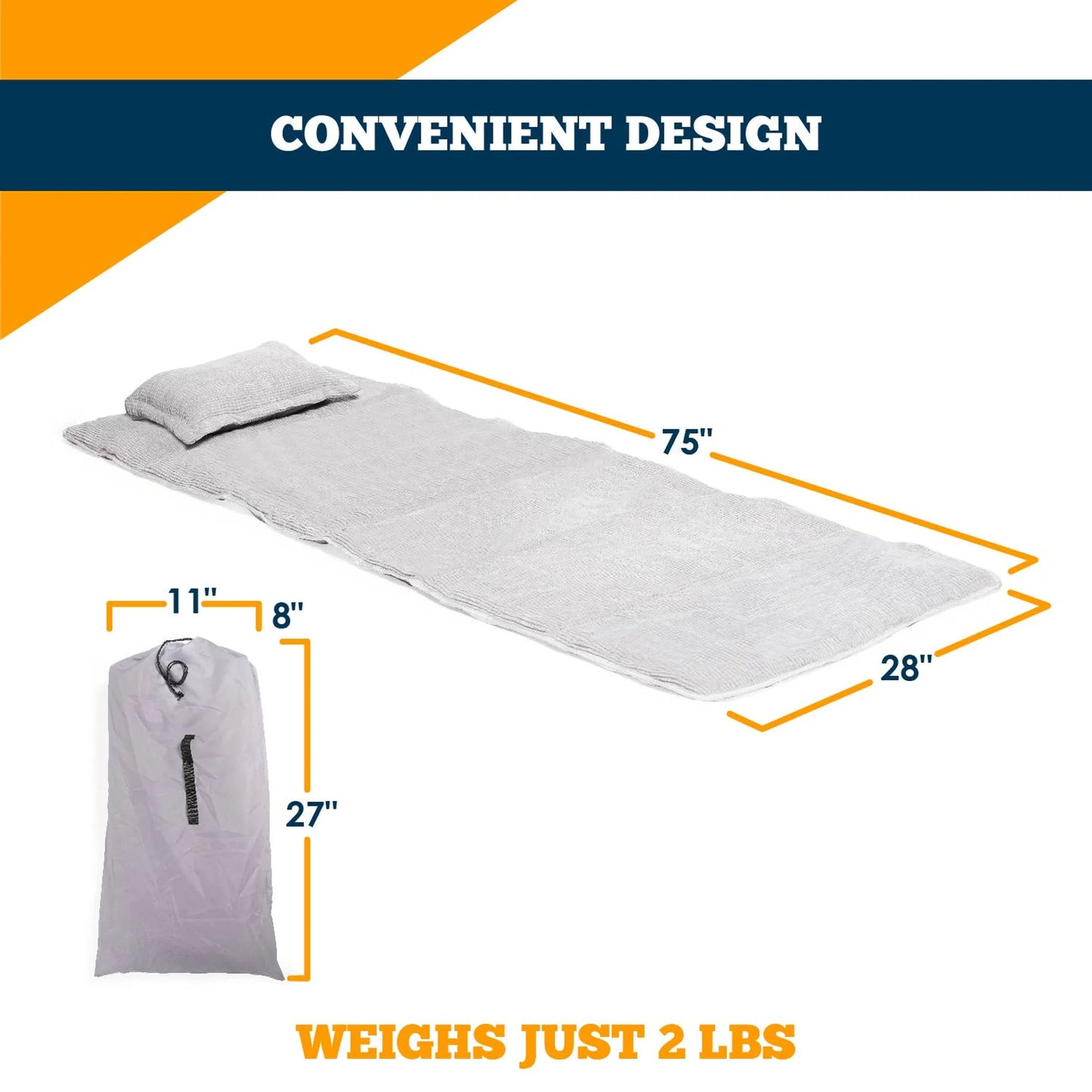 Alpcour Camping Cot Mattress Pad and Pillow