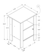 24" Espresso Wood Nightstand