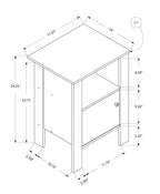 24" Espresso Wood Nightstand