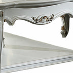 47" Platinum Solid Wood Free Form Coffee Table