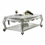 47" Platinum Solid Wood Free Form Coffee Table