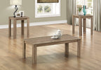 Set of Three 44" Taupe Coffee Table
