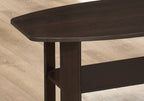 Set of Three 36" Brown Coffee Table With Shelf