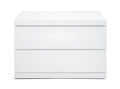 20" White Wood Two Drawer Nightstand
