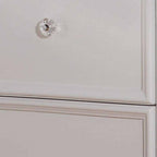 27" White Two Drawers Nightstand