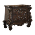 31" White Wood Two Drawer Nightstand