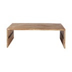 48" Brown Solid Wood Coffee Table