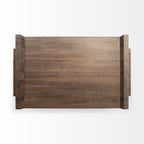 59" Brown Wood Coffee Table