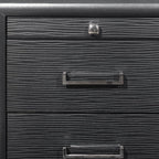 27" Gray Wood Two Drawer Nightstand