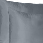 Dark Gray Dreamy Set Of 2 Silky Satin King Pillowcases