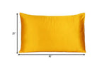 Goldenrod Dreamy Set Of 2 Silky Satin King Pillowcases