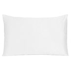 Set Of Two White Silky Satin Standard Pillowcases