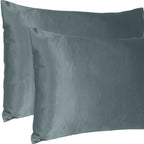 Two Piece Gray Satin