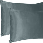 Two Piece Gray Satin