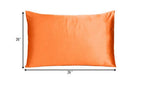 Orange Dreamy Set Of 2 Silky Satin Standard Pillowcases