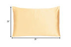 Pale Peach Dreamy Set Of 2 Silky Satin Standard Pillowcases
