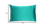 Teal Dreamy Set Of 2 Silky Satin Standard Pillowcases