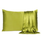 Set of Two Lemongrass Dreamy Silk Satin Queen Pillowcases