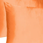 Orange Dreamy Set Of 2 Silky Satin Queen Pillowcases