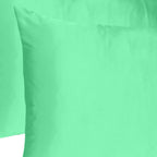 Green Dreamy Set Of 2 Silky Satin Queen Pillowcases