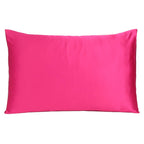 Two Piece Fuchsia Satin And Satin Pillowcases Envelope