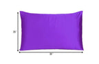 Set of Two Bright Purple Dreamy Silky Satin Queen Pillowcases