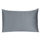 Dark Gray Dreamy Set Of Two Silky Satin Queen Pillowcases