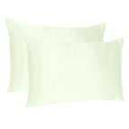 Ivory Dreamy Set Of 2 Silky Satin Queen Pillowcases