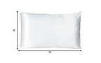 White Dreamy Set Of 2 Silky Satin Queen Pillowcases