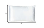 White Dreamy Set Of 2 Silky Satin Queen Pillowcases