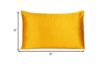 Goldenrod Dreamy Set Of 2 Silky Satin Queen Pillowcases