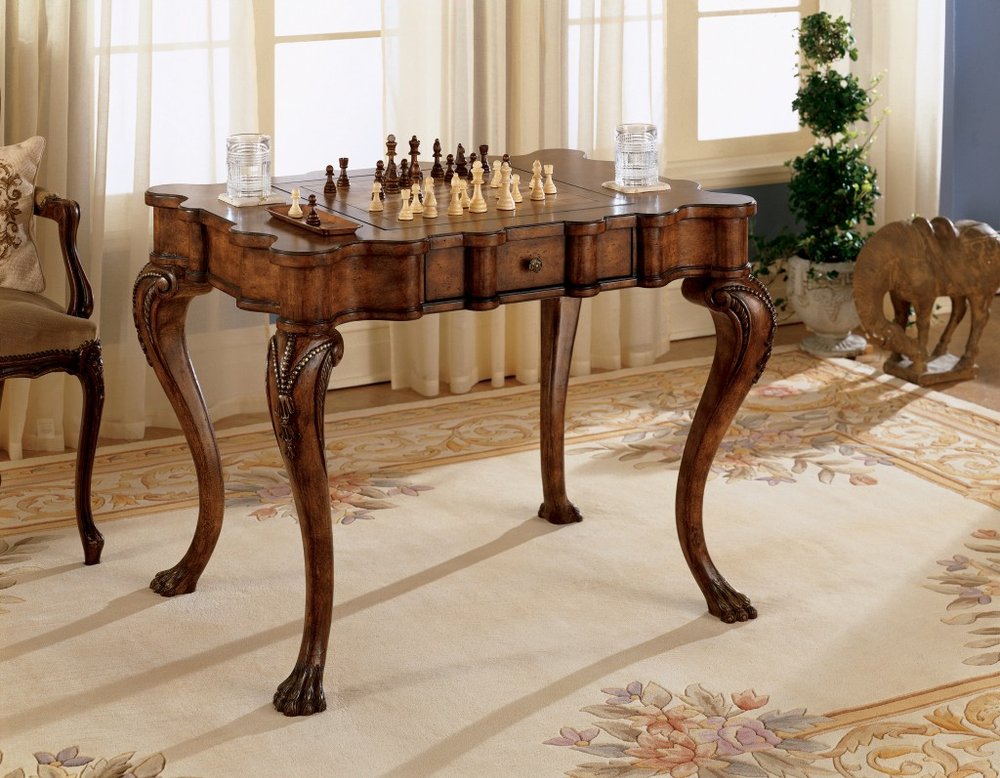39" Brown Wood Coffee Table With Drawer