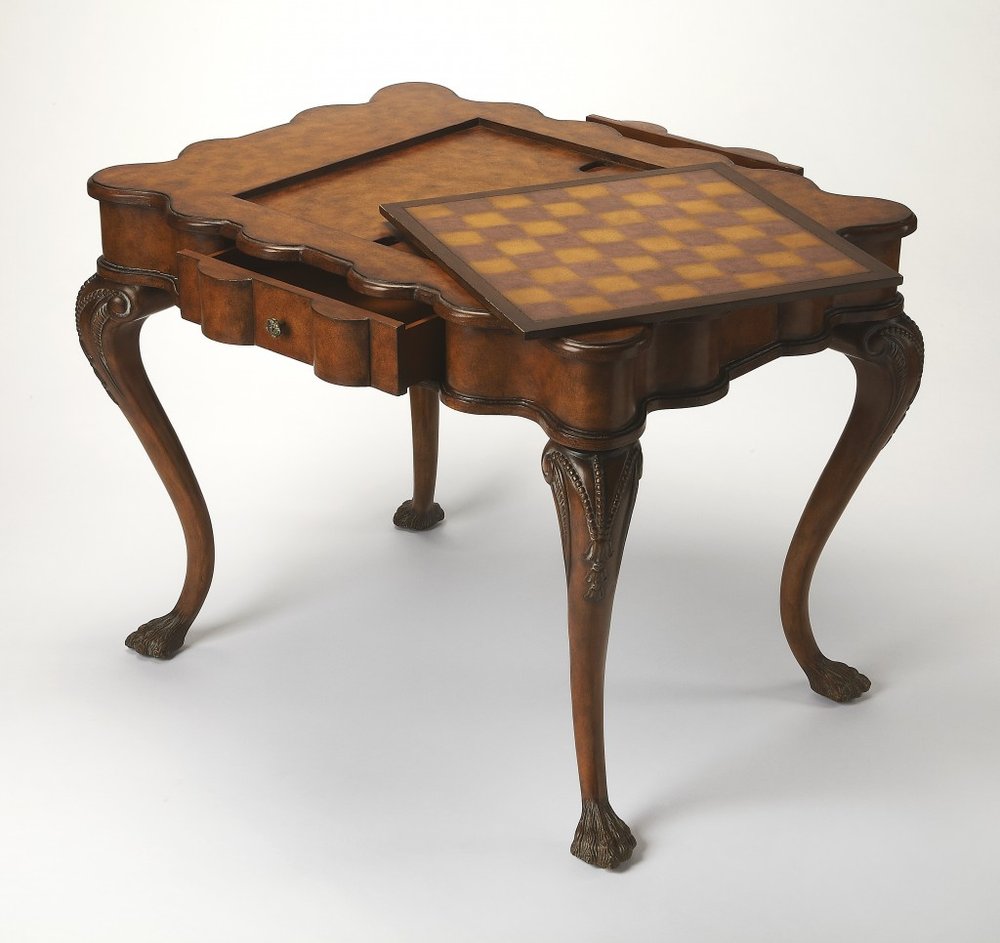 39" Brown Wood Coffee Table With Drawer