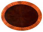 25" Brown Wood Oval Coffee Table With Drawer And Shelf