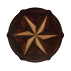 28" Brown Wood Round Coffee Table With Shelf