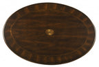 38" Brown Wood Oval Coffee Table