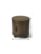 20" Brown Wood Round Coffee Table